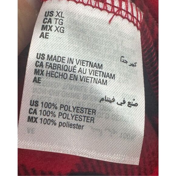 Macy’s Family PJ’s one piece women’s hooded black and red size XL - Picture 8 of 10